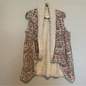 HEI HEI for Anthropologie // Sherpa Lined Tapestry Vest - Women’s Small